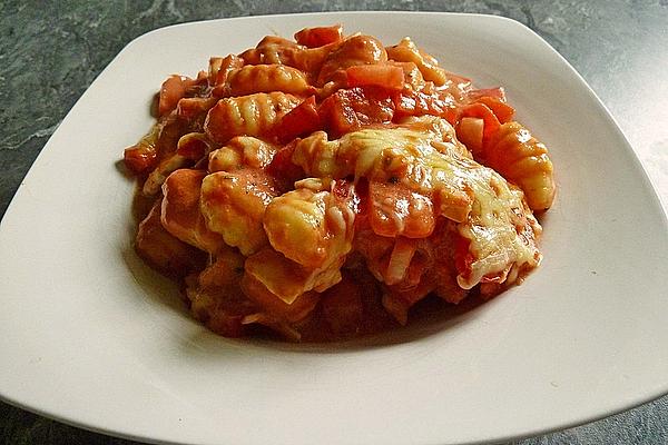 Gnocchi Casserole with Tomato and Mozzarella