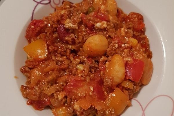 Gnocchi Pan with Mince and Feta