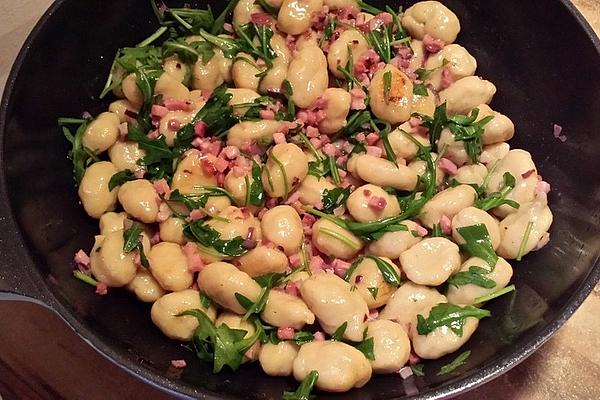 Gnocchi with Bacon and Rocket
