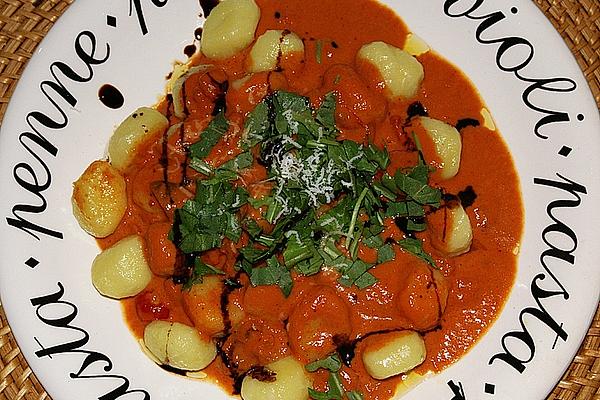 Gnocchi with Carrot-tomato-cream Sauce