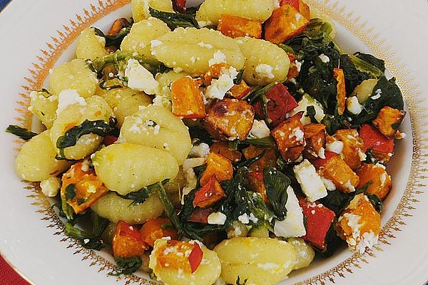 Gnocchi with Pumpkin, Spinach and Fresh Goat Cheese