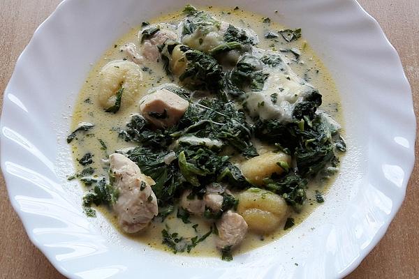 Gnocchi with Spinach and Chicken Breast