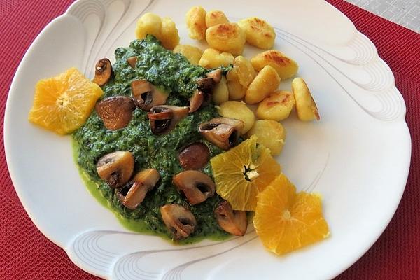 Gnocchi with Spinach and Orange Sauce