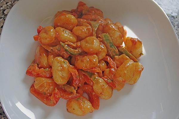 Gnocchi with Tomatoes – Peppers – Vegetables