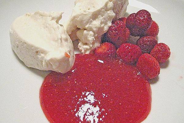 Goat Cheese Mousse with Strawberries