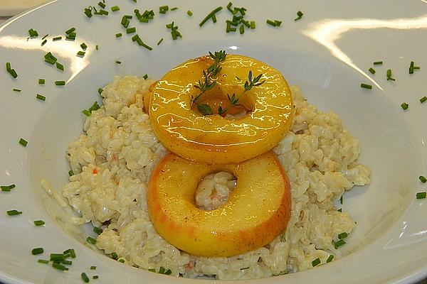 Goat Cheese Risotto with Caramelized Apple