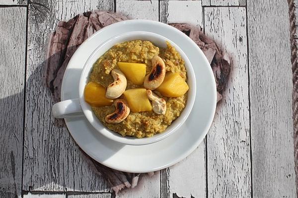 Golden Mango and Cashew Kernel Porridge
