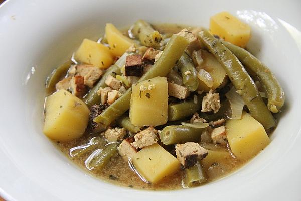 Grandma`s Bean and Potato Stew with Smoked Tofu