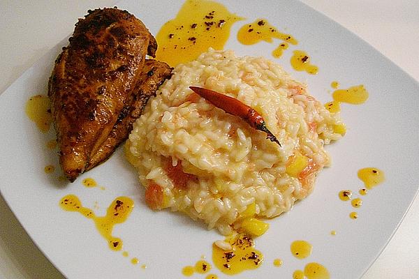 Grapefruit Risotto with Spicy Chicken Breast