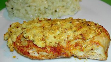 Gratinated Turkey Fillet with Cream Cheese and Sweet Carrots