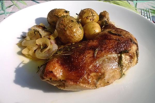 Greek Chicken with Potatoes from Oven