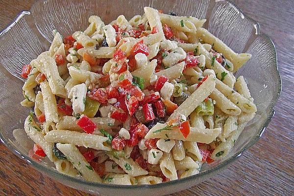 Greek Pasta Salad with Sheep Cheese