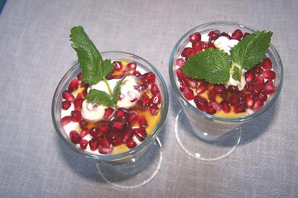 Greek Yogurt Honey Pomegranate Dessert
