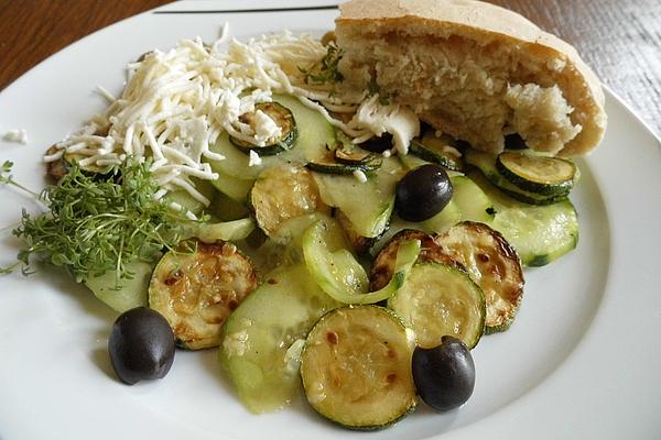 Greek Zucchini and Cucumber Salad