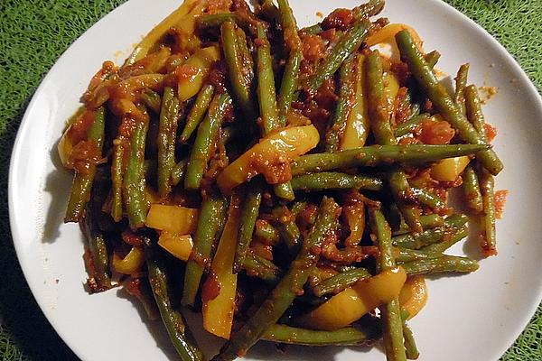 Green Beans with Peppers and Tomatoes
