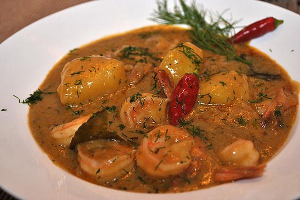 Green Shrimp Curry with Dill