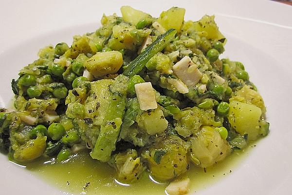 Green Vegetable Stew with Brussels Sprouts