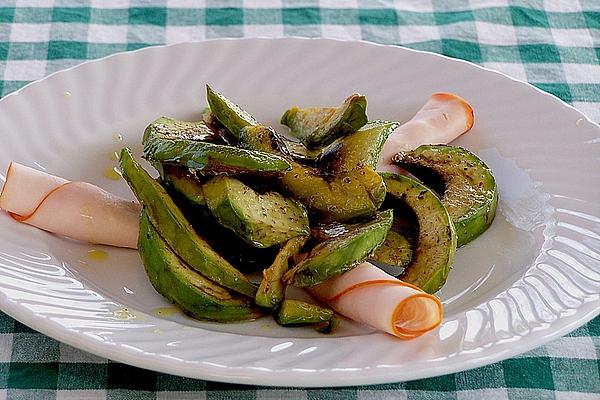 Grilled Avocado with Cream Cheese – Ham Rolls