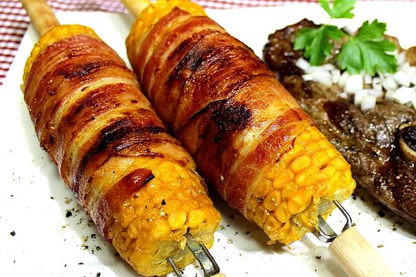 Grilled Corn on Cob with Bacon