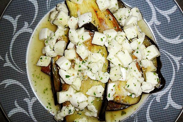 Grilled Eggplant with Feta, Mint and Chilli