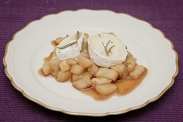 Grilled Goat Cream Cheese with Pear Chutney