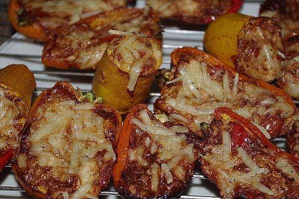 Grilled Stuffed Peppers and Zucchini