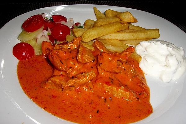 Gyros in Tomato and Ajvar Cream