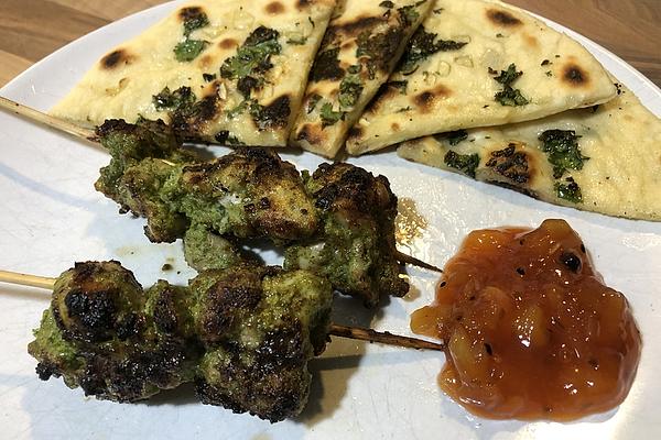 Hariyali Chicken Tikka – Grilled Chicken Skewers with Coriander and Mint