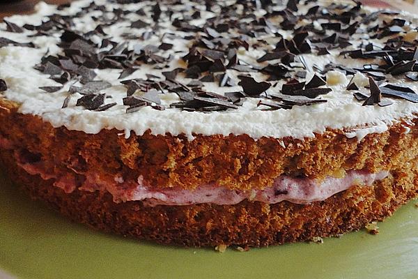 Hazelnut Cake with Wild Cranberry Cream