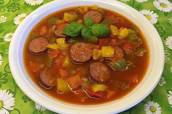 Hearty Cabanossi Pepper Soup