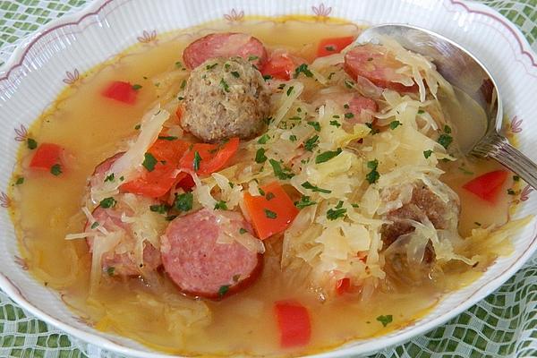 Hearty Minced Sauerkraut Soup
