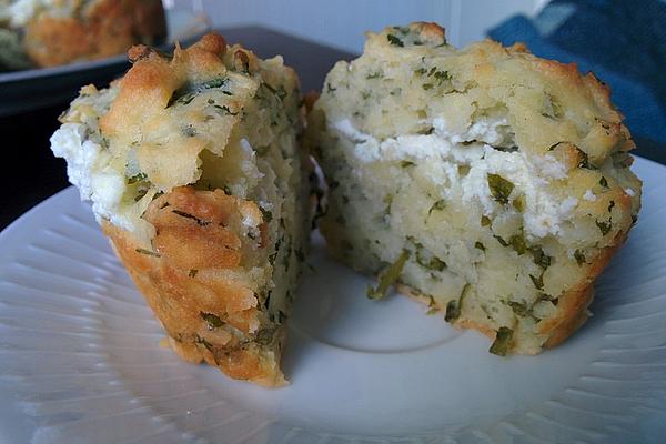 Hearty Muffins with Sheep Cheese