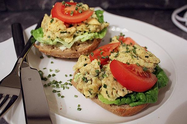 Herbal Scrambled Eggs on Wholemeal Rolls