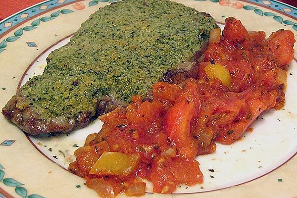 Herbal Steaks with Tomato Vegetables