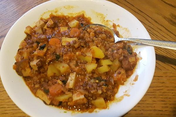 Homemade Lentil Stew, Vegan