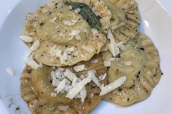 Homemade Ravioli in Sage Butter with Melted Tomatoes