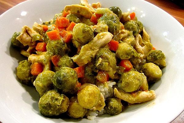 Ibu`s Brussels Sprouts – Curry with Chicken