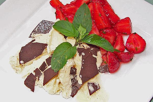 Iced Kaiserschmarrn with Strawberry and Mint Salad