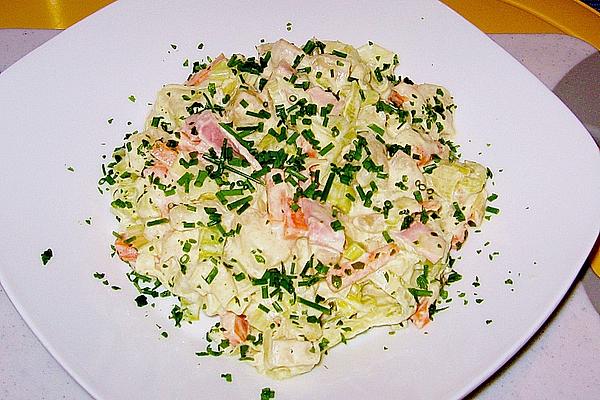 Illes Hearty Leek Salad with Pear and Ham or Sheep Cheese