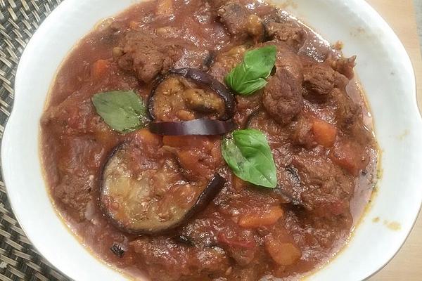 Italian Lamb Goulash with Eggplant