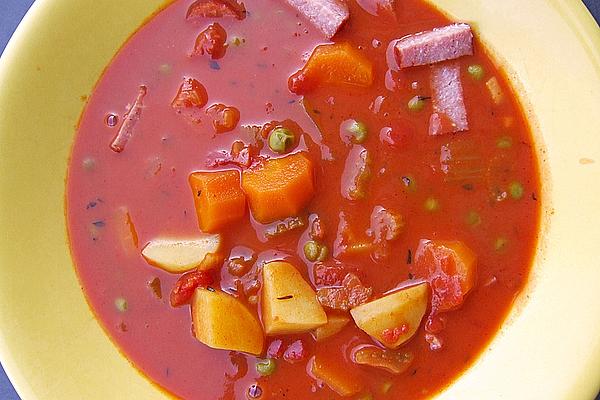 Italian Soup with Tomatoes, Carrots and Celery