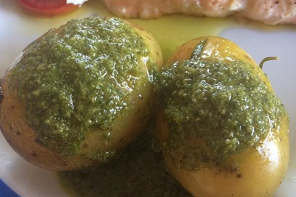 Jacket Potatoes with Herbal Sauce, Spanish Style