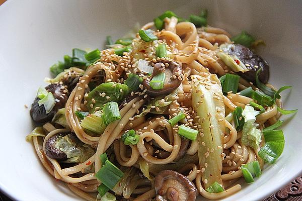 Japanese Noodles with Mushrooms