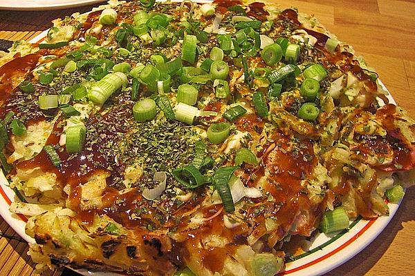 Japanese Pizza or Vegetable Pancakes