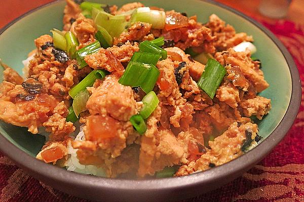 Japanese Rice Dish with Chicken and Egg