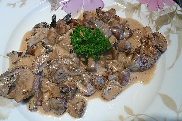 Jägerschnitzel with Fresh Mushroom Mixture