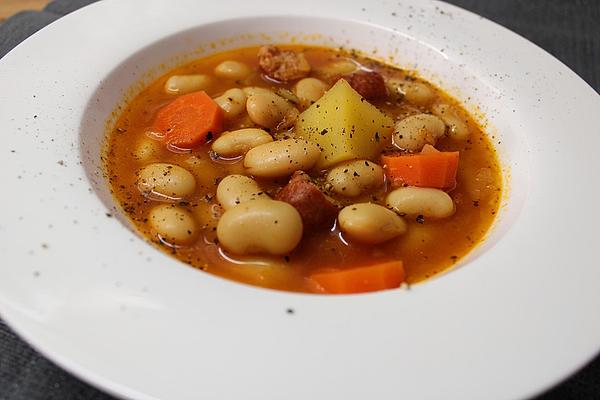 Judias Con Chorizo ​​- Spanish Bean Stew
