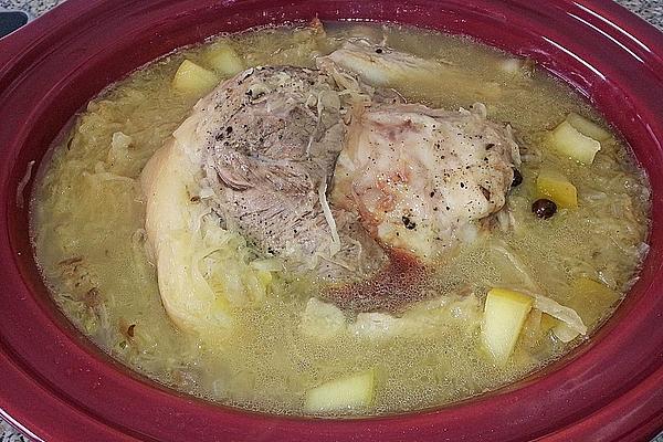 Knuckle Of Pork with Sauerkraut for Slow Cooker
