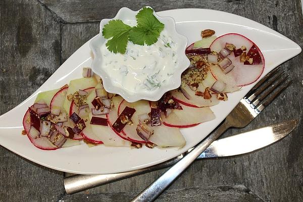 Kohlrabi and Radish Carpaccio