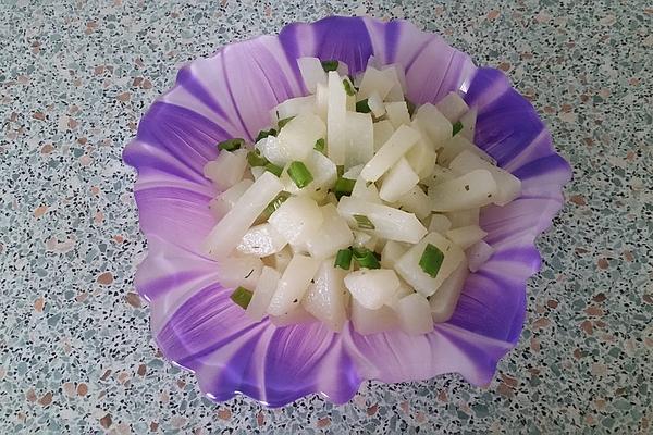 Kohlrabi and Spring Onion Salad
